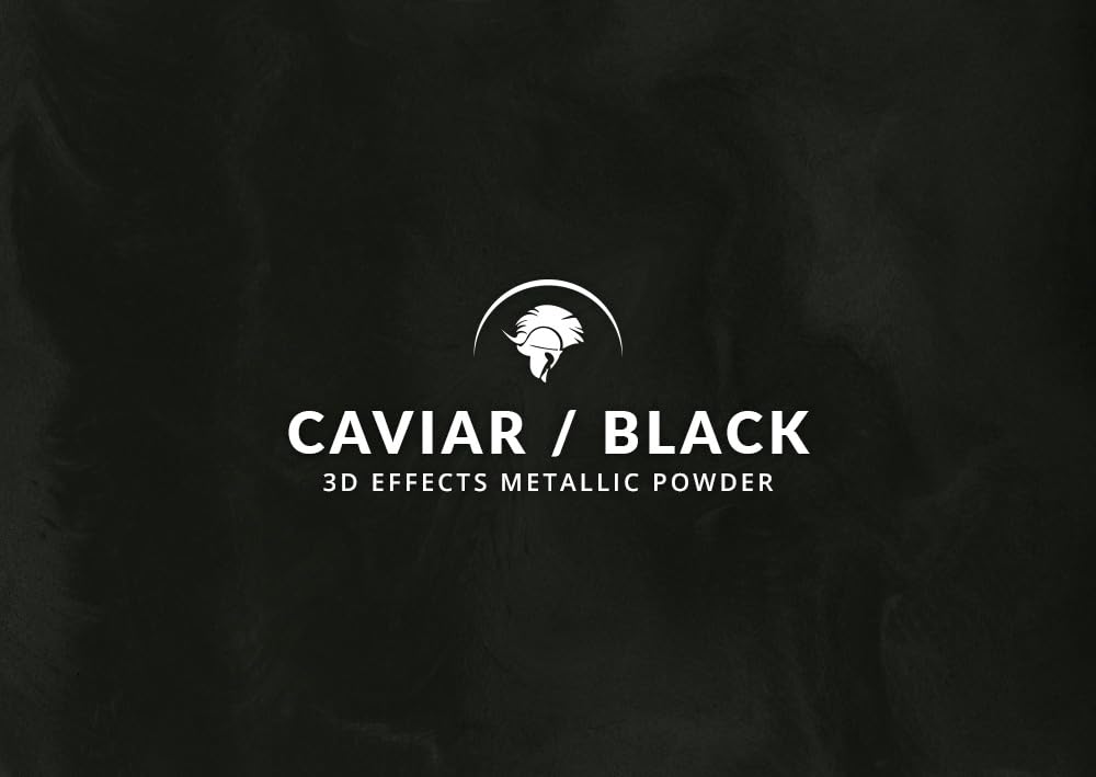 Spartan Epoxies Metallic Pigment Powder for Epoxy - 30 Unique Colors, 4oz for 1 Gallon and 12oz for 3 Gallons of Clear Epoxy, Made in The USA (Caviar, 12oz (135 Grams))