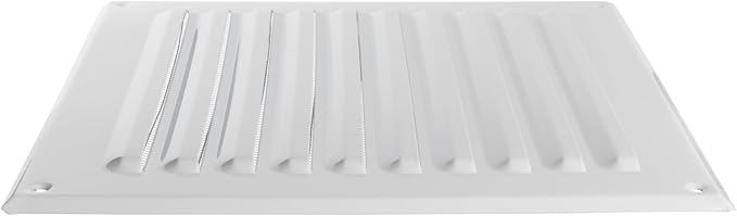 Square Ventilation Grille / 8" x 8" Inch Inside Measurement/White Metal Air Vent Louver - Inside/Outside use - / 10" x 10" Inch Outer Measurement