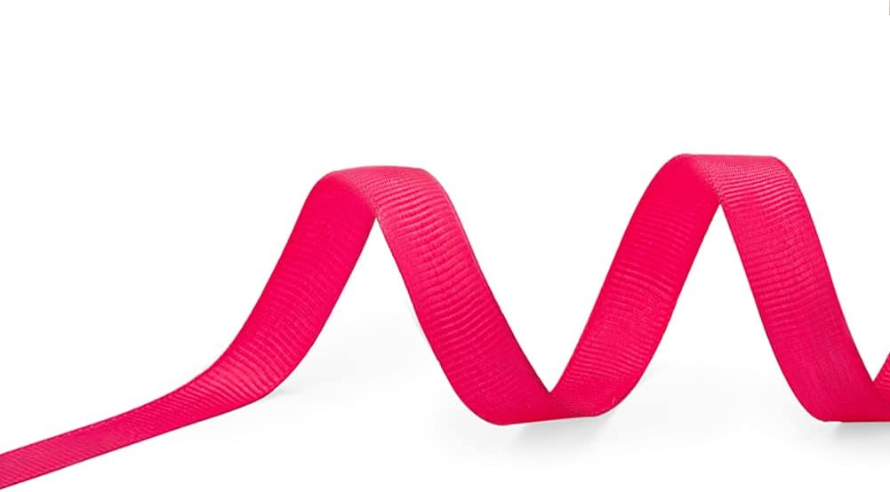 LIUYAXI 1/2" X 50 Yards Solid Hot Pink Grosgrain Ribbon, Perfect for Crafts, Wedding Decor, DIY Hair Accessories, Sewing, Gift Package Wrapping and More