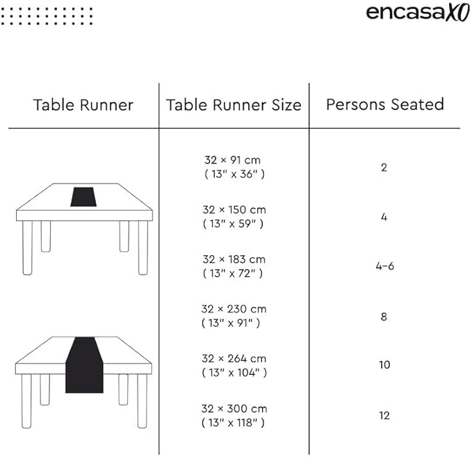 Encasa XO Cotton Dining Table Runner | Roma Red Stripes | Size 13x36 in - Machine Washable & Durable