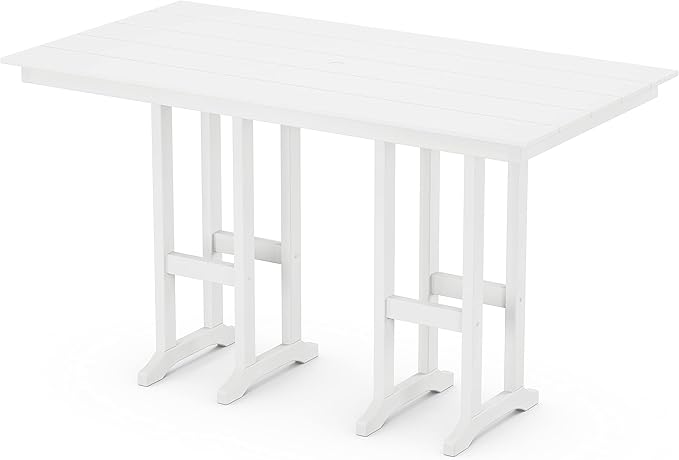Trex Outdoor Furniture™ Monterey Bay 37" x 72" Bar Table in Classic White