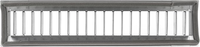 Repa Market 17" x 3" Inch Air Exhaust Grille for Round Ducts - Adjustable Louvre Blades - Galvanized Air Supply Vent Cover - Side Fit Round Surface Canal Ducting from 6.30" to 15.74" Inches