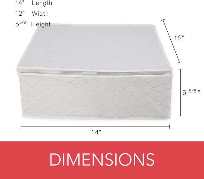 LAMINET Quilted Mug/Cup Storage Case - Holds Up to 12 Mugs/Cups - WHITE