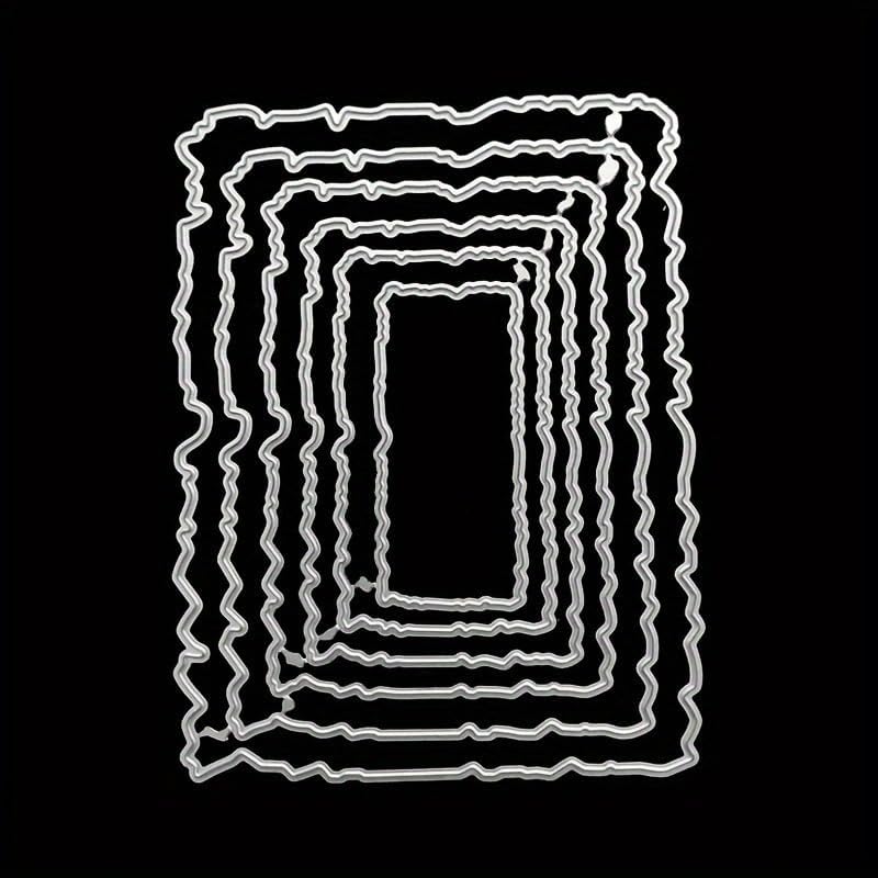 Lapoo Flowers Metal Cutting Die for Scrapbooking - Durable, Cut Stencils for DIY Scrapbook Photo Album Decorative Paper Card, Card Making Supplies, Embossing (Multiple Tear Frame 3.7 x 4.7 in)