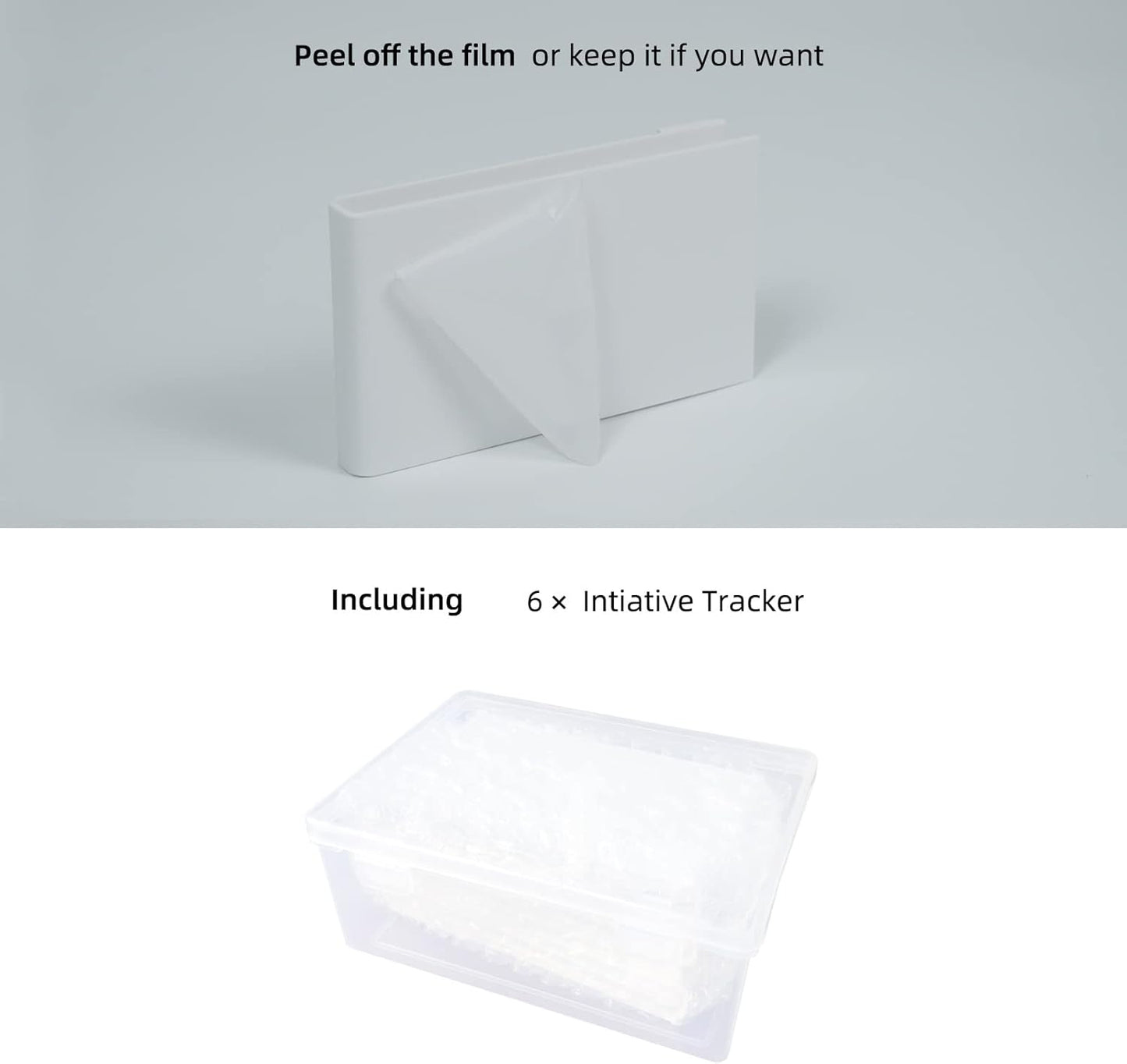 Acrylic Erasable Screen Top Initiative Trackers 6PCS for DND, Other Tabletop RPG (White 6pcs)
