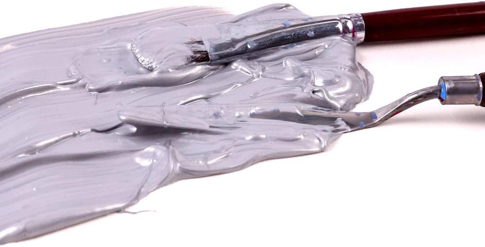 Mont Marte Discovery School Acrylic, Silver, 1/2 Gallon (2 Liter). Ideal for Students and Artists. Excellent Coverage and Fast Drying. Pump Lid Included.