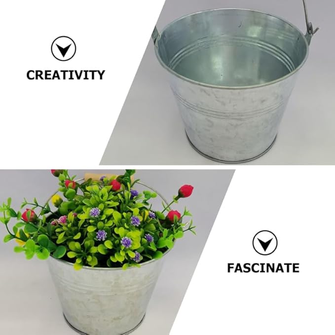 3pcs Large Capacity Iron Ash Bucket with Handle Storage Container for Fireplace Grill BBQ and Outdoor Use