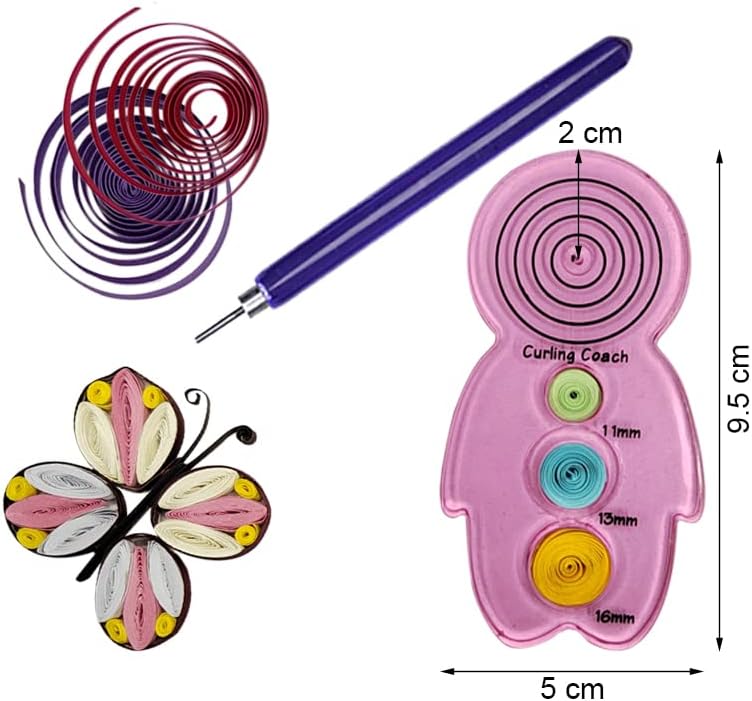 8 Pieces,Quilling Kits,Paper Quilling Tools,Quilling Knitting Board,Quilling Needles,Quilling Curling Coach,Paper Craft DIY Tools,Assorted Sizes Rolling Curling Quilling Needle Pen,XIWUMOER (Blue)