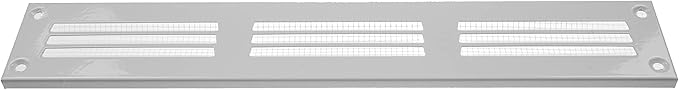 Repa Market 12x2 Inch Air Vent Cover/White Galvanized Steel Louvered Grill Cover with Mesh Screen/Wall or Ceiling Vent/Durable Flush Mount HVAC Register for Indoor and Outdoor Ventilation