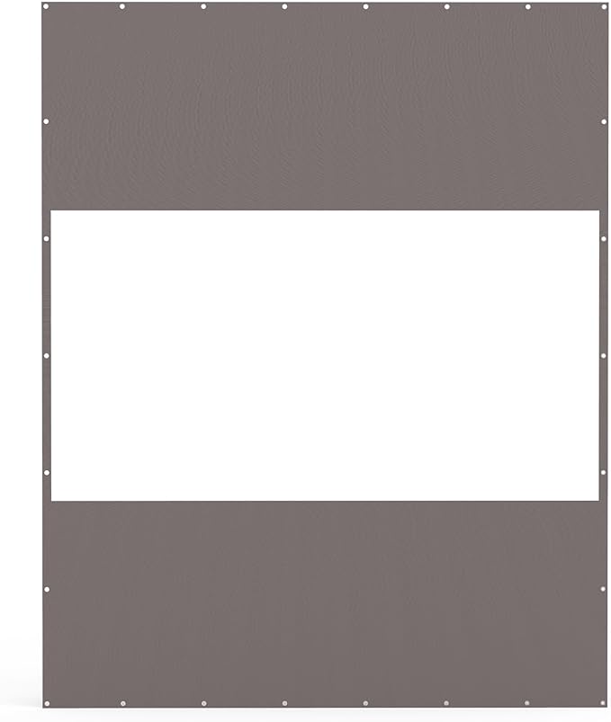 Domi Heavy Duty Outdoor Clear Panel Curtain, 18 oz Waterproof PVC Polyester Curtain, Weather Resistant & Tearproof for Patios, Gazebos, Pergolas, Privacy Screen (10'H x 8'W, Gray)