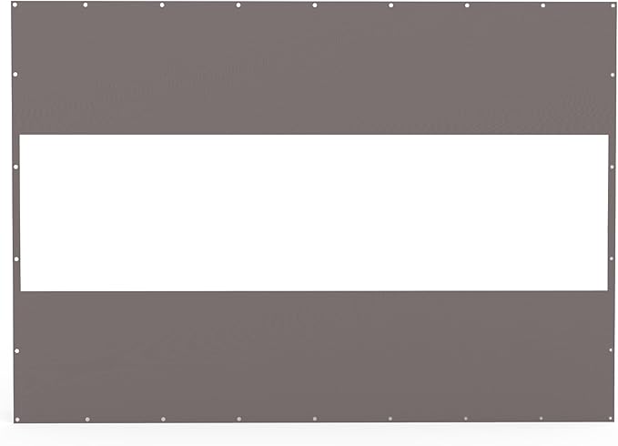 Domi Heavy Duty Outdoor Clear Panel Curtain, 18 oz Waterproof PVC Polyester Curtain, Weather Resistant & Tearproof for Patios, Gazebos, Pergolas, Privacy Screen (7'H x 10'W, Gray)