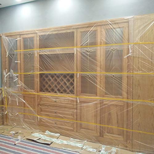 Pre-Taped Masking Film Film and Masking Tape in one Plastic Tape and Drape Roll Painters Plastic (20 Pack, Each roll 22" Wide x 82 feet Long)