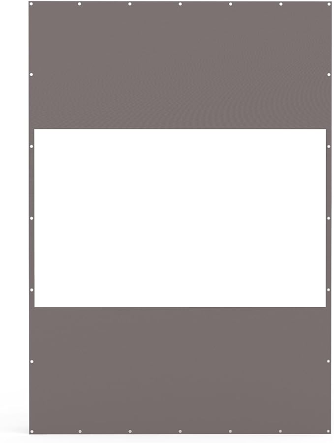 Domi Heavy Duty Outdoor Clear Panel Curtain, 18 oz Waterproof PVC Polyester Curtain, Weather Resistant & Tearproof for Patios, Gazebos, Pergolas, Privacy Screen (10'H x 7'W, Gray)