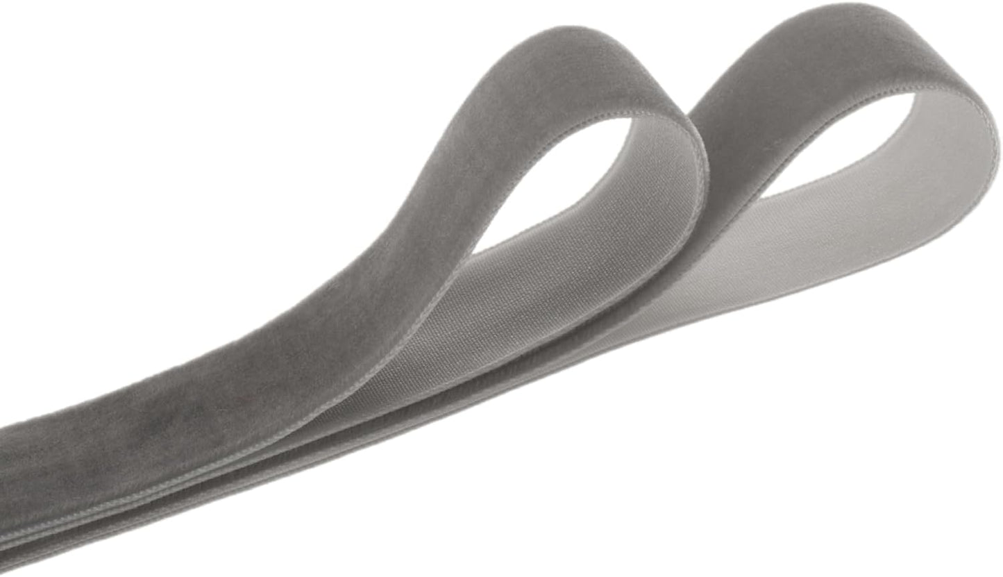 Velvet Ribbon, 1 1/2-Inch by 25-Yard Spool (Silver)