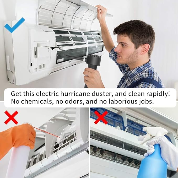 Electric Air Duster, Compressed Air Duster, Portable 45000 RPM Cordless Dust Blower, 6000mAh Battery Air Can Duster, Powerful Computer Keyboard Cleaning Air Spray