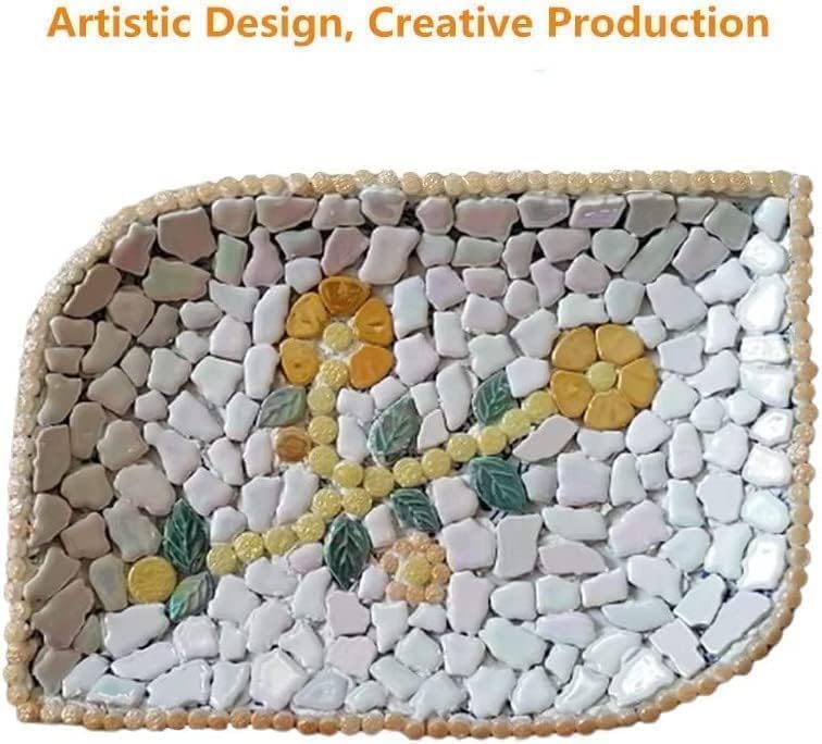 0.78"-1.57" Irregular Ceramics Mosaic Tiles,1.1LB Mosaic Pieces Stones for Home Decoration DIY Craft Plates Flowerpots Vases Cups Mosaic Making Supplies (Iridescent Black 1)