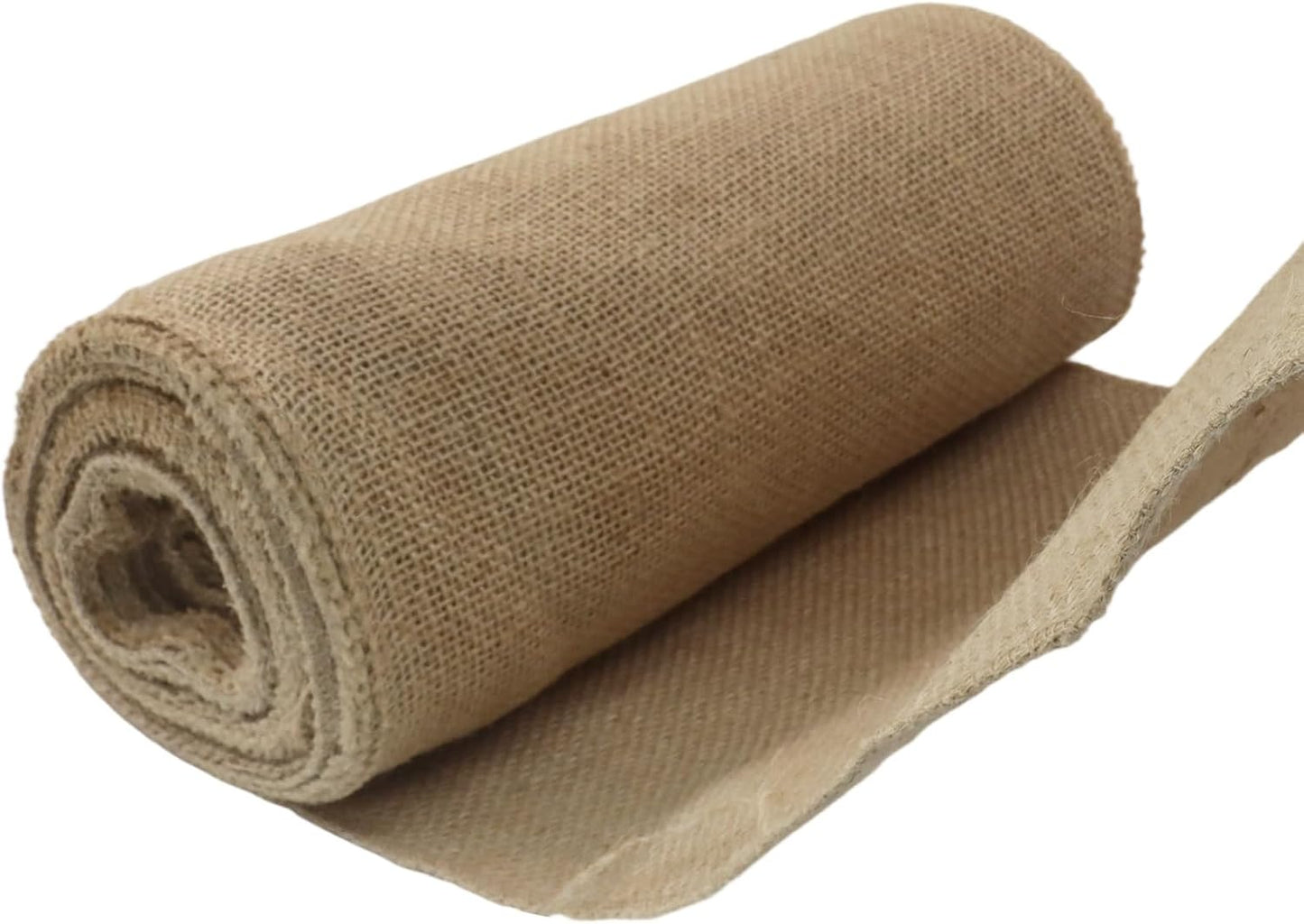 10" Wide Natural Burlap Fabric Roll - 10 Yards Jute Ribbon for Gift Wrapping, Wedding Decorations, Rustic Crafts, Wreaths & Home Decoration (25cm Wide)