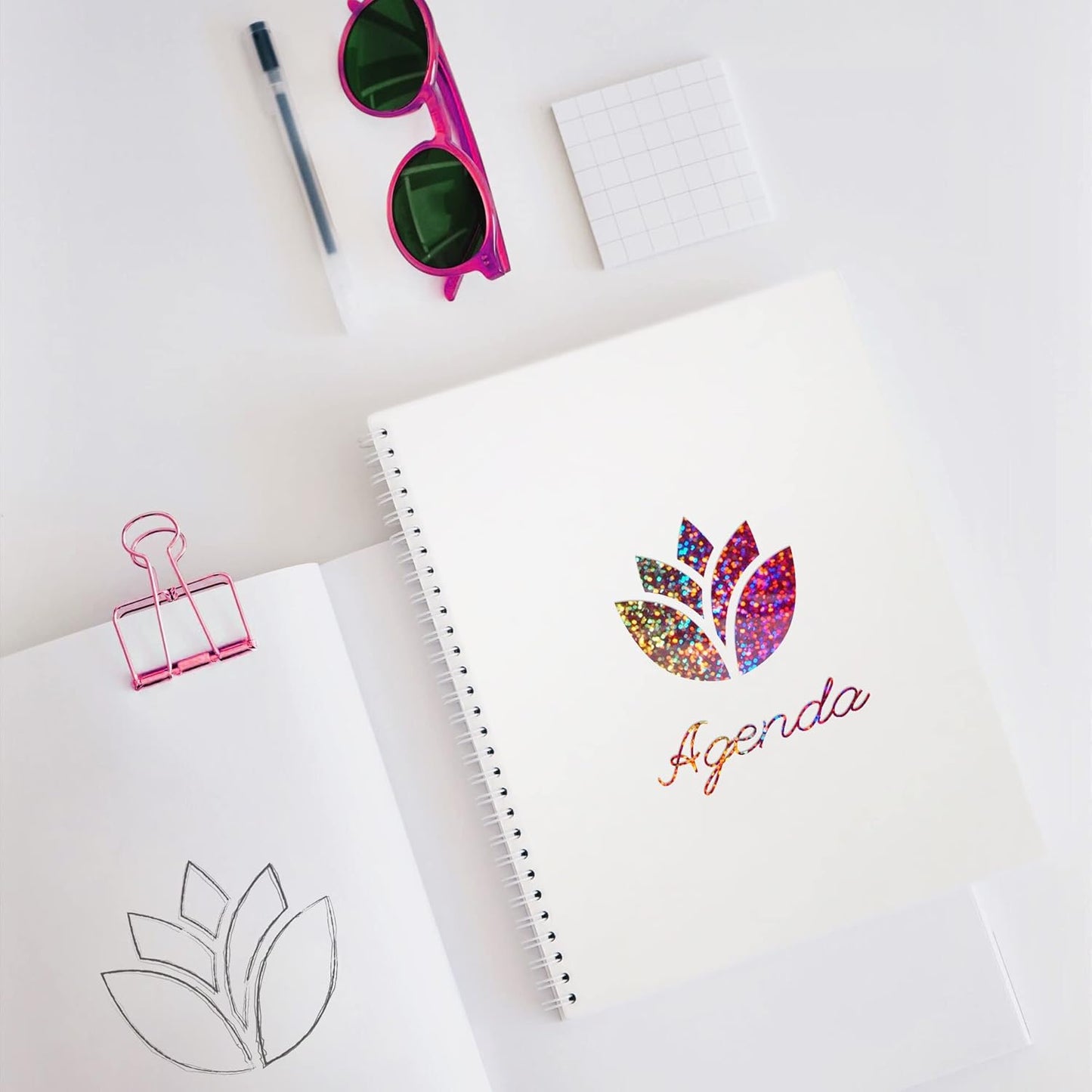 Mosaic+ Crafting Vinyl, by VViViD (Pink Holographic Glitter, 1ft x 5ft)