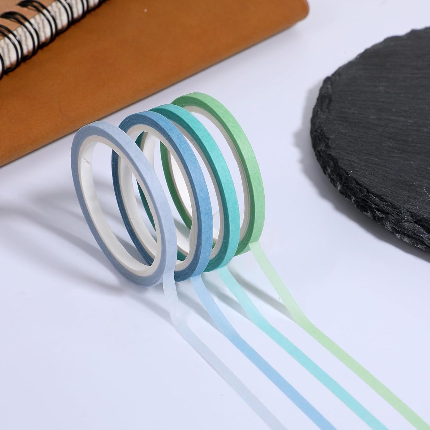 20 Rolls Rainbow Washi Tape Slim, 3mm Colorful Rainbow Pastel Washi Tape Set Skinny Thin Decorative Colored Washis Craft Tapes, Rainbows Colors Thin Decorative Tapes for Journal DIY Planner Craft