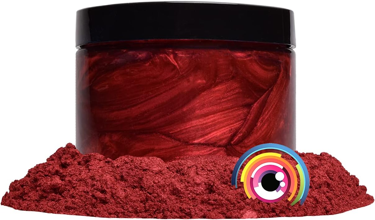 Eye Candy Pigments Premium True Red Mica Powder - Yamagata Red (50gr) - for Epoxy, Resin, Soap, Paint, Woodworking, Acrylic Pouring, Bath Bombs, Fishing Lures - DIY Arts and Crafts Additive