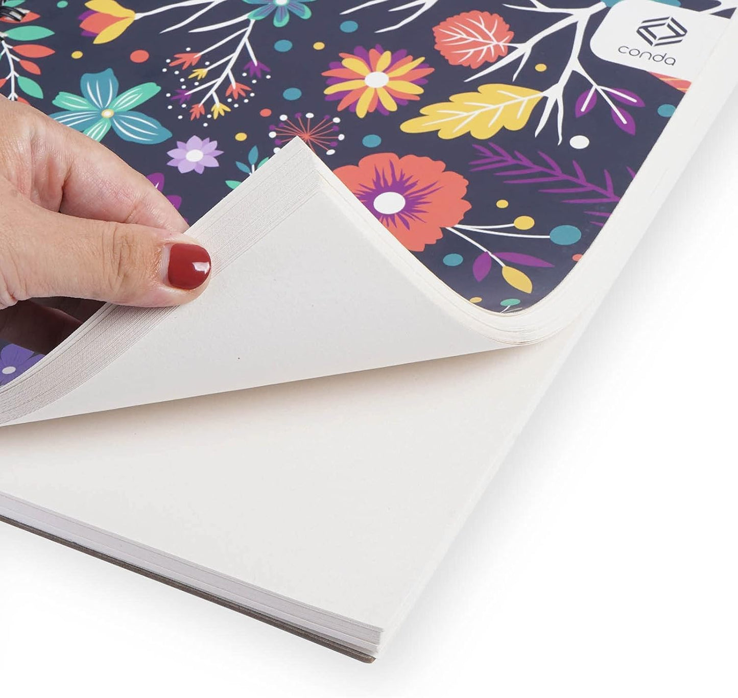 conda 8.5"x11" Sketch Book, 80 Sheets (68 lb/100gsm), Spiral Bound Artist Sketch Pad, Durable Acid Free Drawing Paper for Drawing Painting
