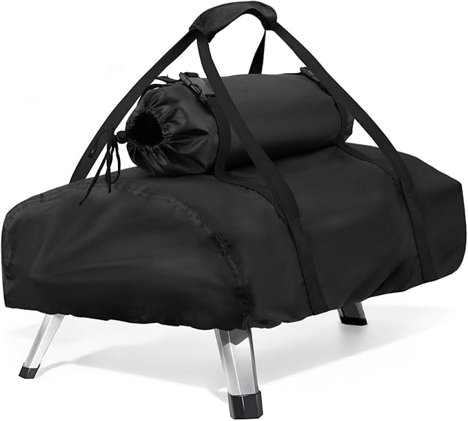 Outdoor Pizza Oven Cover, Waterproof, Fits 12in Rotatable Wood Fired Pizza Oven & Portable Wood Pellet Pizza Ovens for Outside Backyard Camping Picnics (Only Cover)