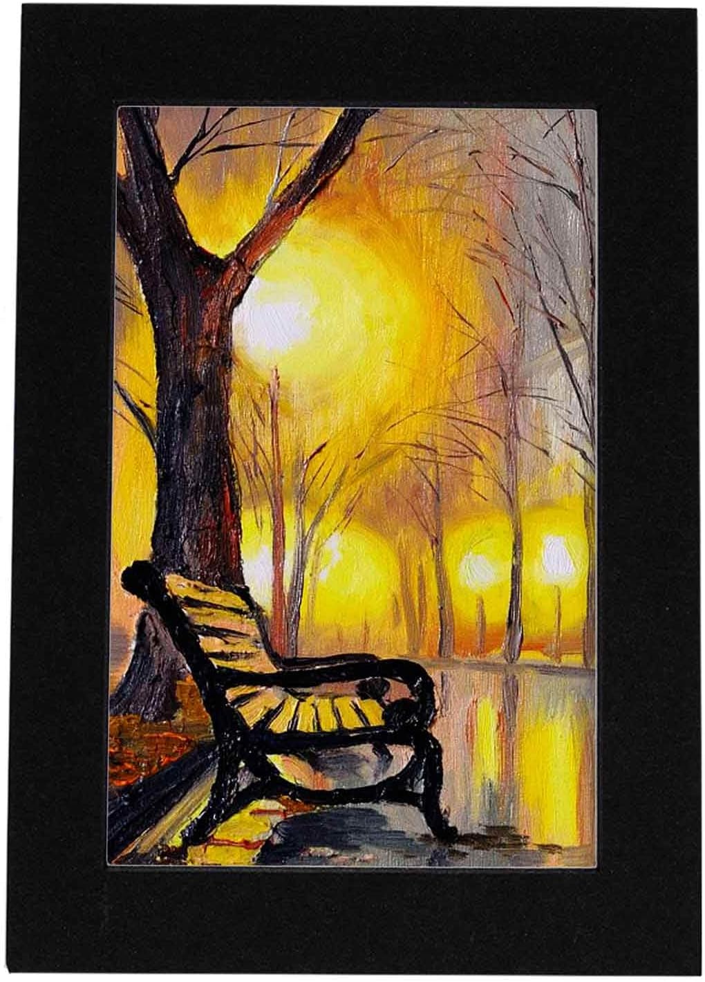 Poster Palooza 11x14 Mat Bevel Cut for 8.5x11 Photos - Acid Free Black with Black Core Precut Matboard - For Pictures, Photos, Framing - 4-ply Thickness