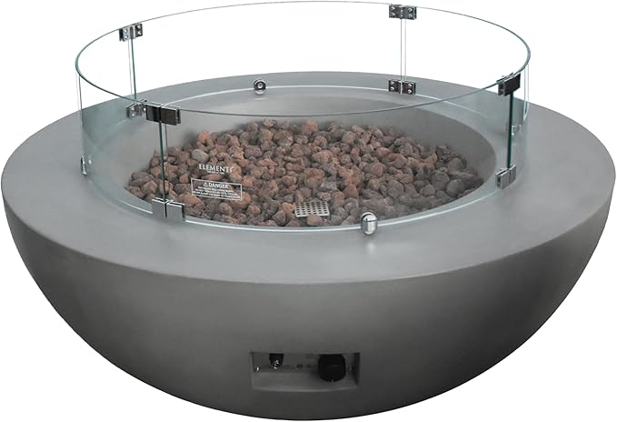 All Fire Table Pit Wind Screens and Stainless Steel Buner Lid from ELEMENTI | ELEMENTI Plus and MODENO (Wind Screens, Round 30" WS - 002)