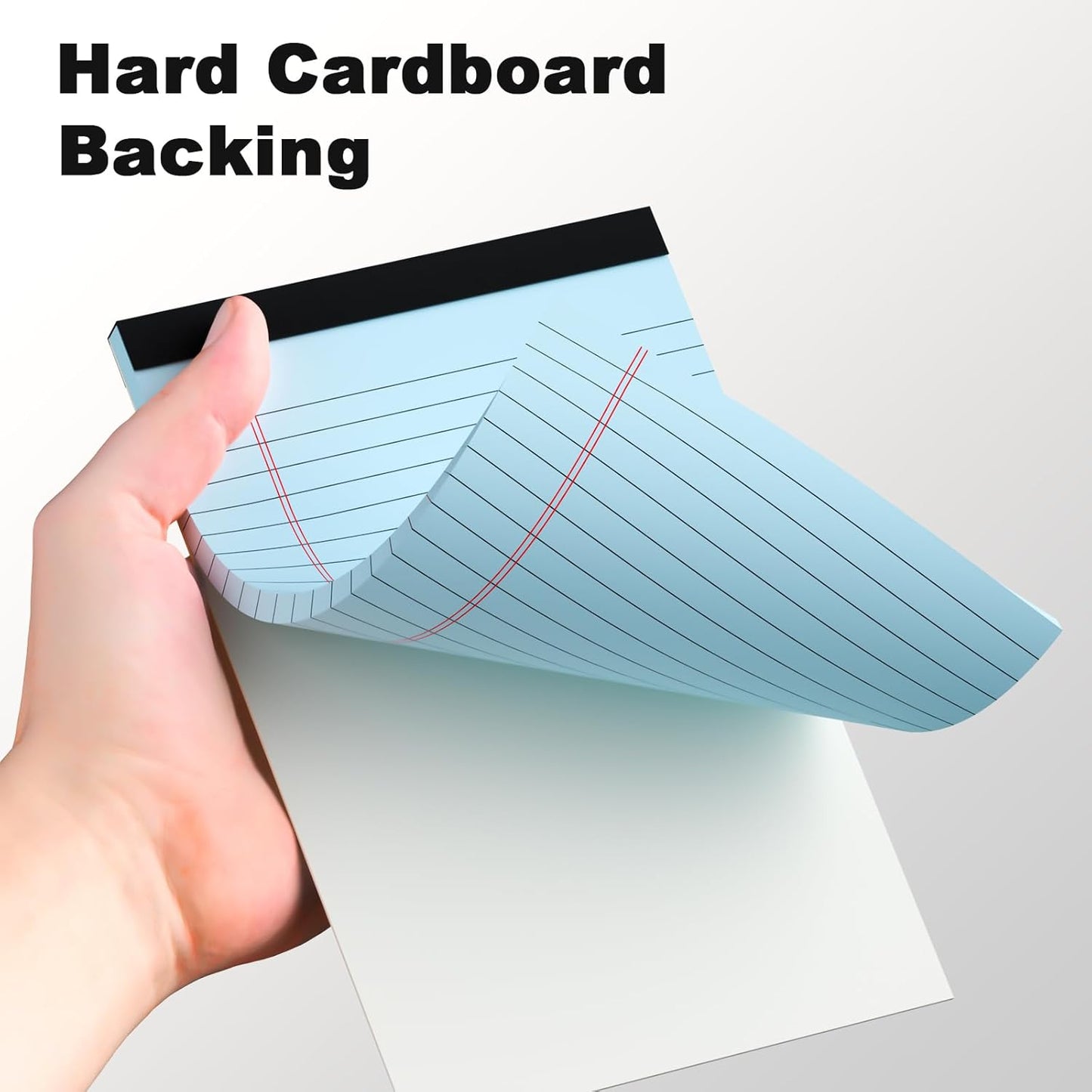 6pcs Small Note Pad 5x8 College Ruled Blue Legal Pads Paper Notepads 6 Pack Study Back Writing Pads 5 x 8 Legal Pads Perforated Narrow Ruled Pads of Paper Blue