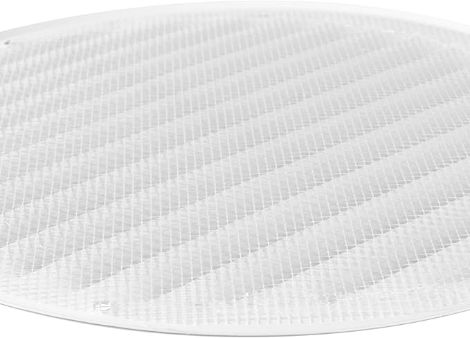 Vent Systems 8" White Soffit Vent Cover - Round Air Vent Louver - Grill Cover - Built-in Insect Screen - HVAC Vents for Bathroom, Home Office, Kitchen