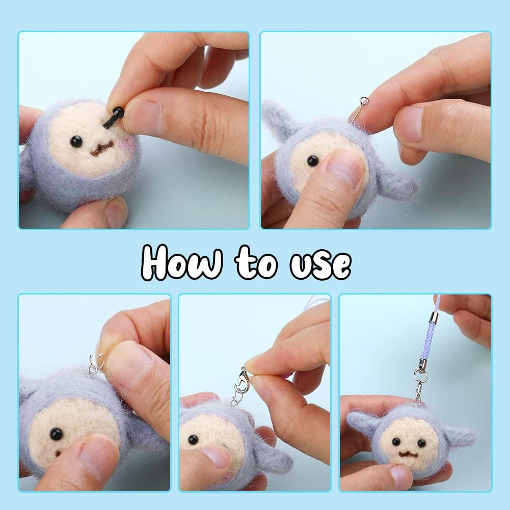 Needle Wool Felting Starter Kit with Exquisite Green Storage Bag, Wool Roving 40 Colors Set, Tools for Felted Animal Needle Felting Supplies