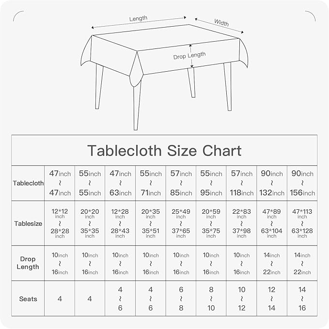BALCONY & FALCON Rectangle Tablecloth Washable Wrinkle Resistant and Water Proof Table Cloth Decorative Linen Fabric Tablecloths for Dining Parties Kitchen Wedding and Outdoor Use (Navy Blue, 47x63)