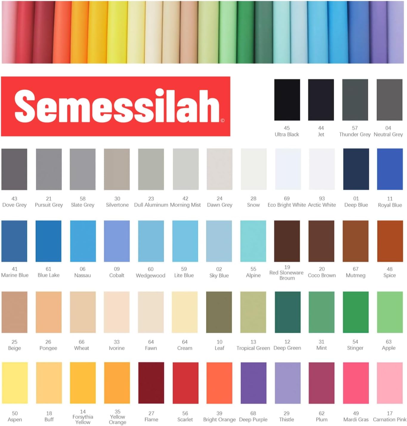 Seamless Photography Background Paper Roll, Blue Photo Paper Backdrop for Photography, Video and Streaming (Snow, 53" x16')