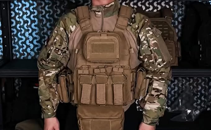 YAKEDA Tactical Outdoor Training Vest - Molle Vest With Multi-Functional Pouches For Training, Hunting & Hiking