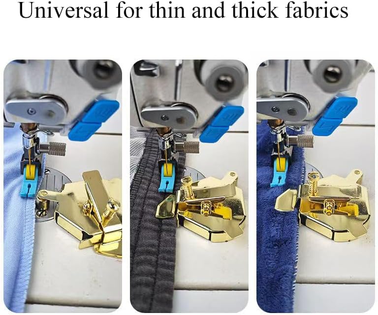 Bequilter Upgraded Multifunctional Magnetic Seam Guide for Sewing Machines, Adjustable Sewing Guide for Precise Stitching, Universal Sewing Supplies and Accessories (Gold*2)