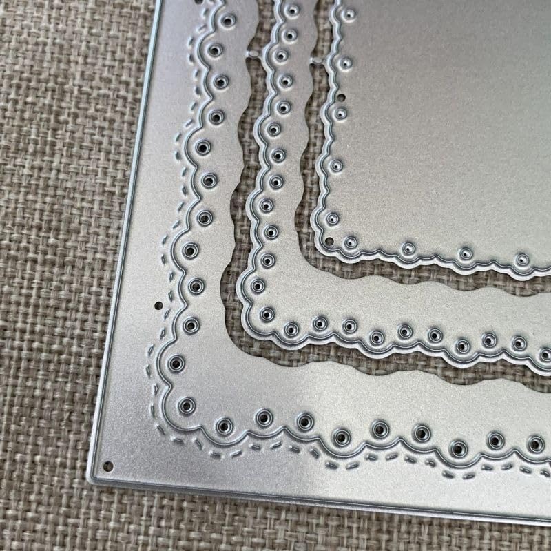 Lapoo Flowers Metal Cutting Die for Scrapbooking - Durable, Cut Stencils for DIY Scrapbook Photo Album Decorative Paper Card, Card Making Supplies, Embossing (Multiple Polka-Dot Boxes 5.2 x 4 in)