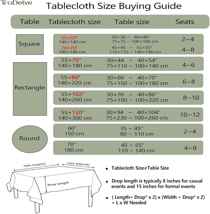 TruDelve Cotton Square Tablecloth Olive Green Striped Tablecloths Spring Outdoor Table Cloth for Picnic Table Cover (Green,55"x 55",Square)