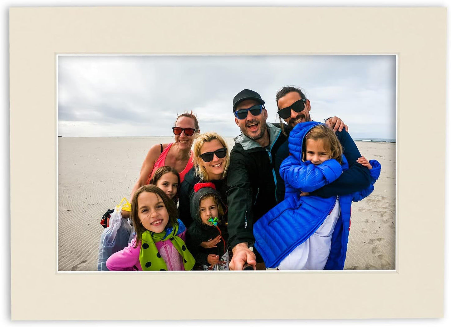 5x7 Mat for 8.5x11 Frame - Precut Mat Board Acid-Free Show Kit with Backing Board, and Clear Bags Textured Cream 5x7 Photo Matte For a 8.5x11 Picture Frame Matboard for Framing, Pack of 10 Mats