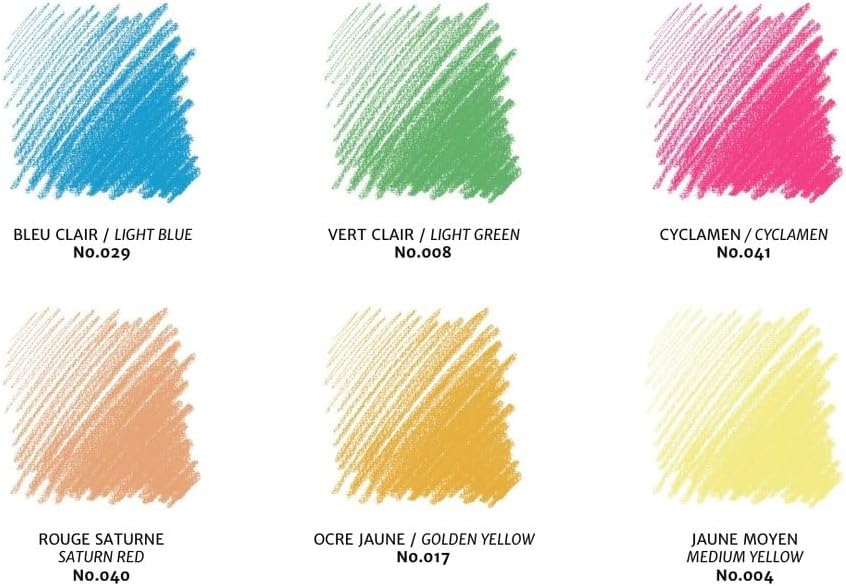 Conté à Paris Pastel Pencils with 6 Count Assorted Bright Colors