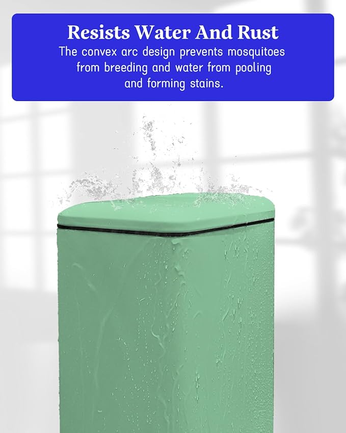 Bathroom Trash Can, 1.3 Gallon Small Trash Can with lid, Stainless Steel Garbage Can Soft Close Lid, Removable Liner Bucket, Step Pedal Waste Bin for Bathroom, Office, RV, Bedroom, Green