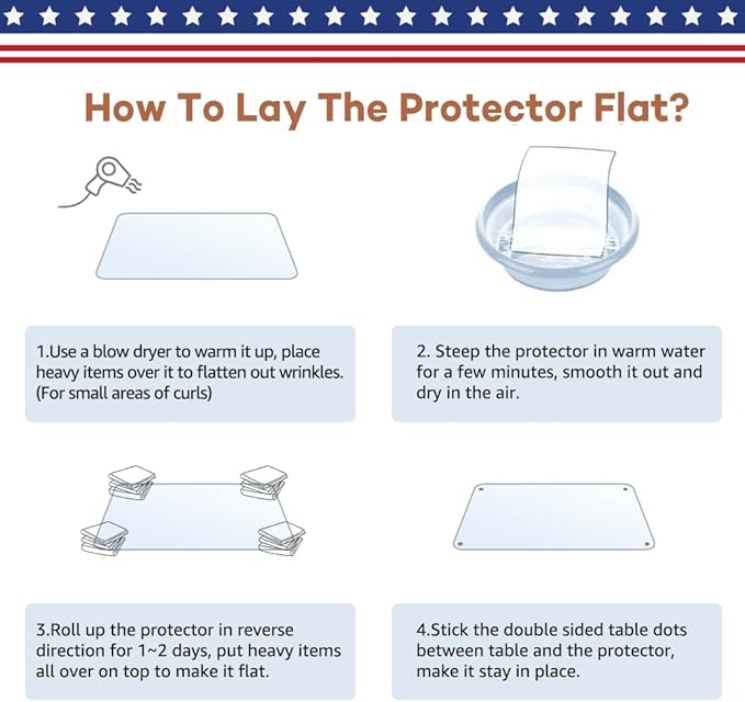 RostiKong 40 x 42 Inch Clear Plastic Rectangle Table Top Protector for Dining Room Table Thick Waterproof PVC Vinyl Table Cover Desk Pad Transparent PVC Home Office Hardwood Floor Chair Protector Mat