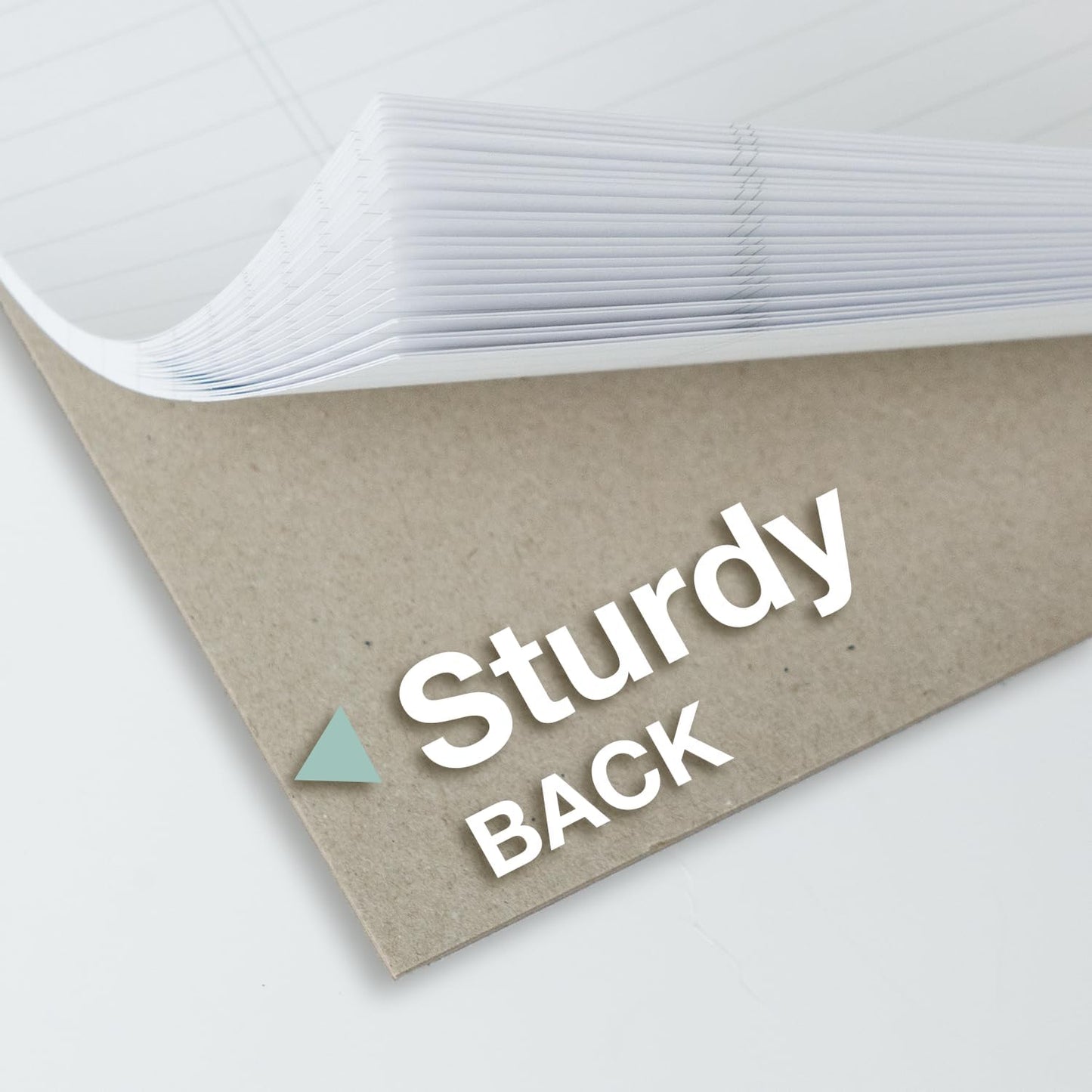 POPRUN White Legal Pads 8.5 x 11.75 College Ruled, 100GSM Writing Paper Pad, Bulk Lined Notepad Notebooks for Work School, Classroom Office Supplies, 3 Pack