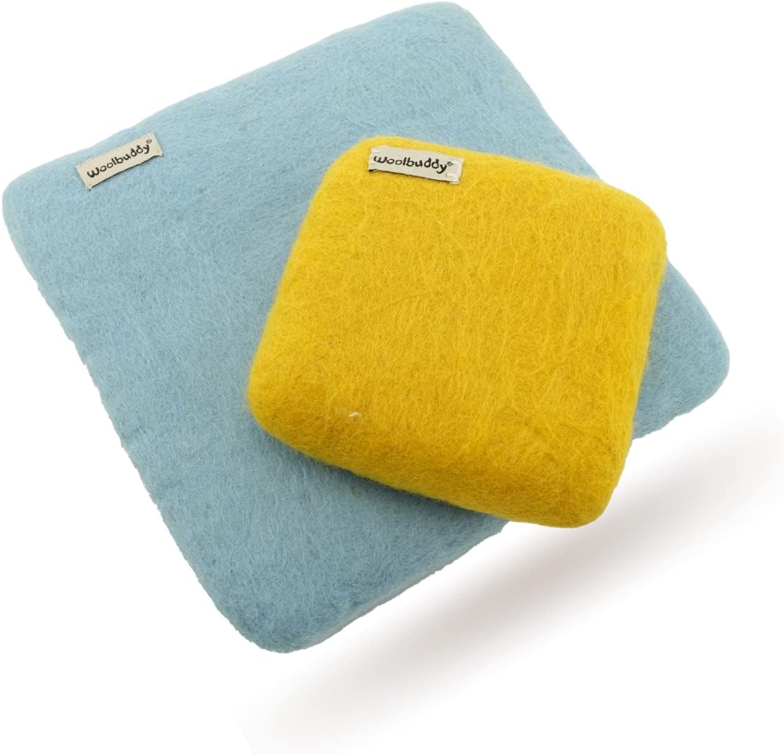 Woolbuddy Needle Felting Wool Mat β 6x6x1.5 Inch Pad for Felting Projects β Durable, Eco-Friendly Alternative to Foam Felting Pads β Ideal for Felting Supplies & Tools (Gold)