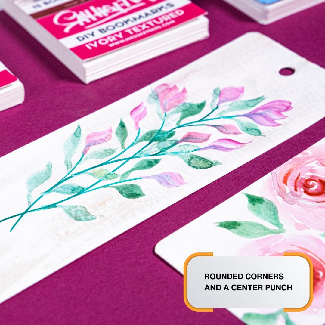 300 GSM Textured Ivory Bookmark Sketchpads for Acrylics & Inks, and Fine Arts - for Professional Artists (Pack of 2)