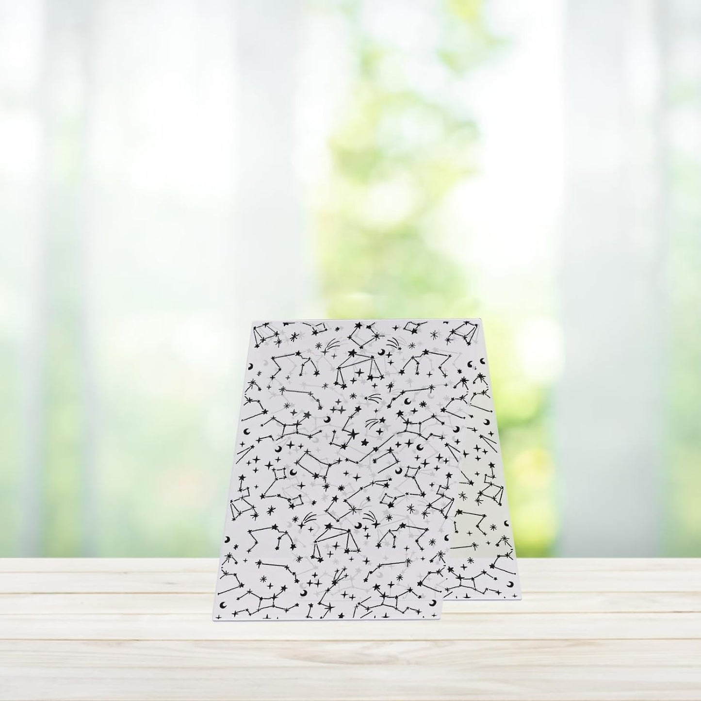 Threetols 3-D Textured Impressions Embossing Folder, Star Background Embossing Folder for Card Making, Irregular Frame DIY Plastic Scrapbooking Photo Album Card Paper DIY Craft Decor Template Mold