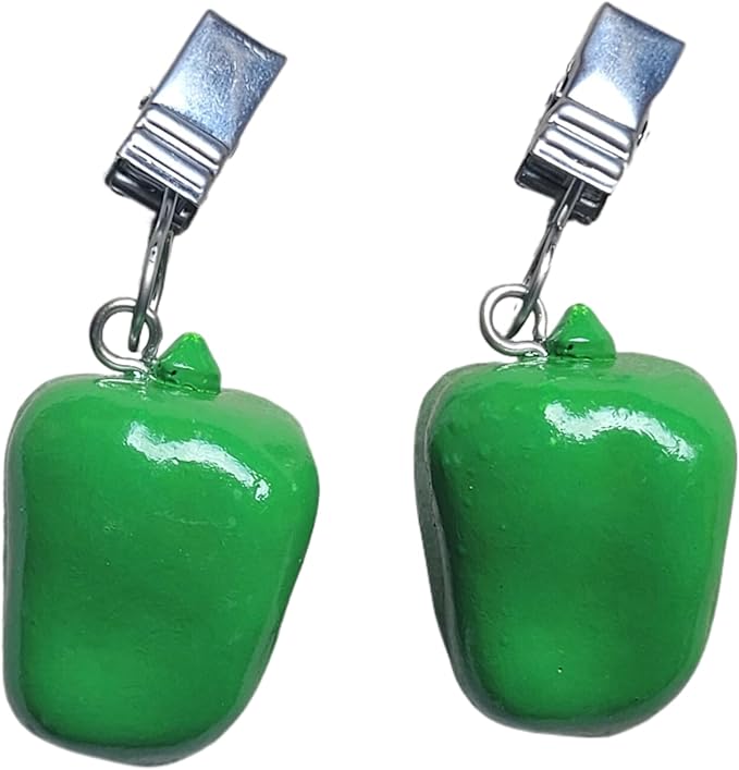 TwoFish Home Set of 4 Color Capsicum Resin Tablecloth Weights Clips Handicraft Color Capsicum Tablecloth Clamps Pack of 4