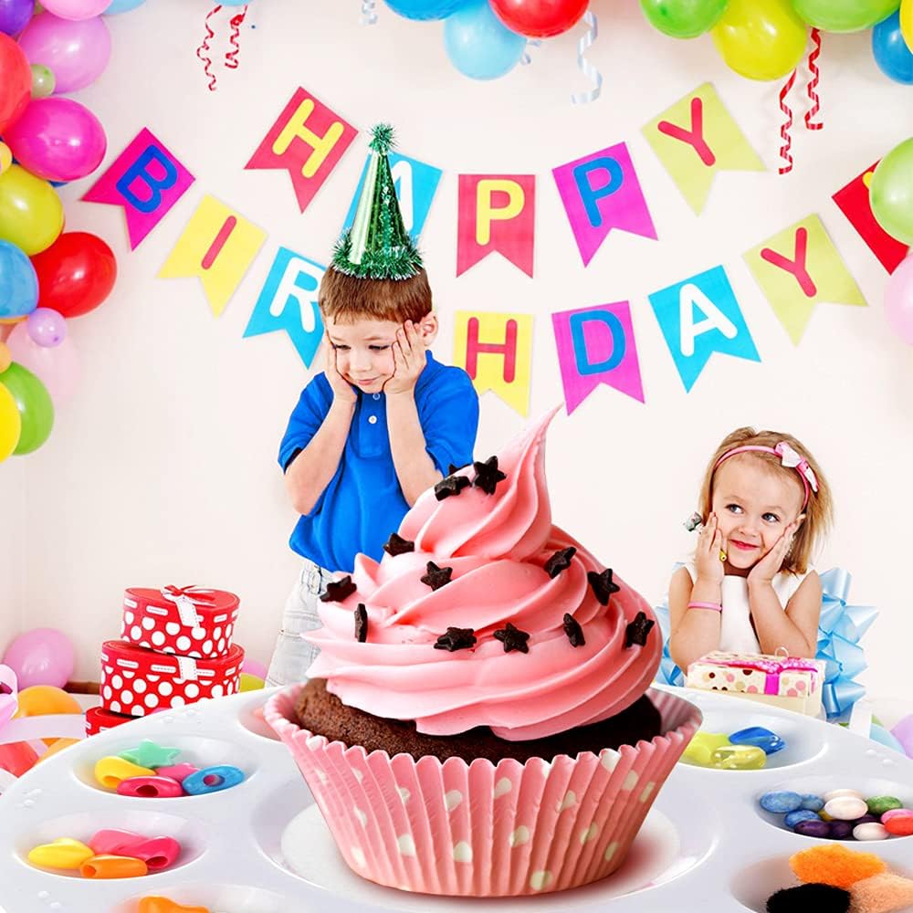 Hulameda 32pcs Paint Tray Palettes - Paint Pallets & Trays for Kids, Plastic Palette