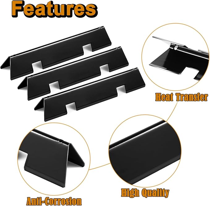 Spirit E-210 Flavorizer Bars Grill Grates Replacement Parts for Weber Spirit Grill Parts Spirit E210 210 S210 Spirit II E-210 II E210 Spirit 2 E210 E-210 GS4 7635 Flavor Bars 7637 Cooking Grates