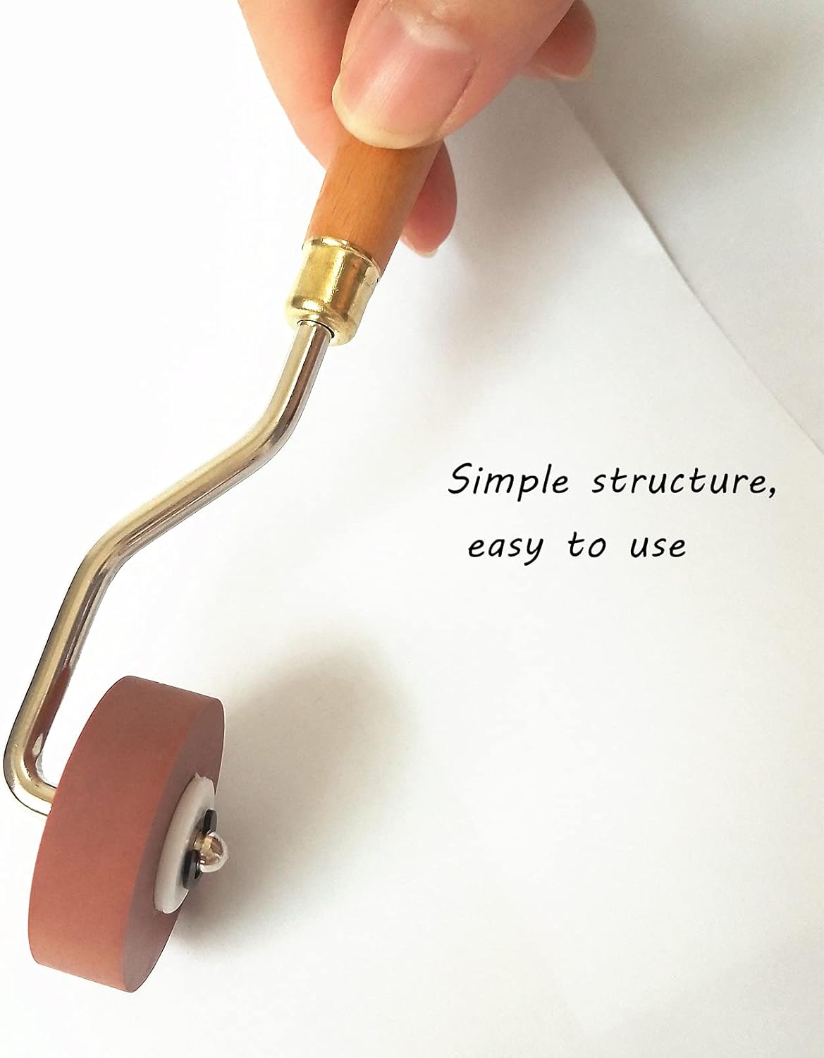 BANLTRE Rubber Brayer Roller for Printmaking, Ideal for Anti Skid Tape Construction Tools, Print,Craft Stamping Brayers for Wallpapers and Scrapbooks (1.18")