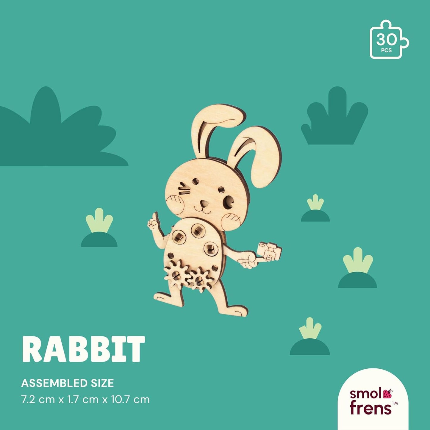 Wooden Animal Puzzles for Ages 8+, 5 Pack 3D Wooden Puzzles, STEM Kits for Kids & Adults, Wood Crafts Model Kits, STEM Toys, DIY Art Projects, Educational Gifts Toys, Party Favors - Woodland Frens